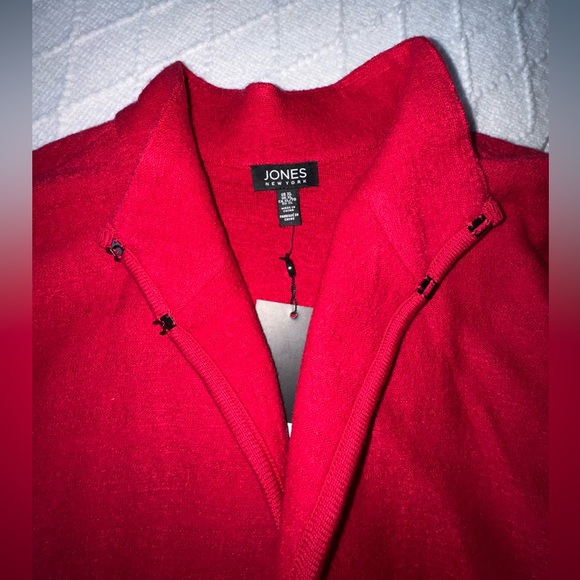 Jones New York Red Varsity Jacket - Picture 1 of 6